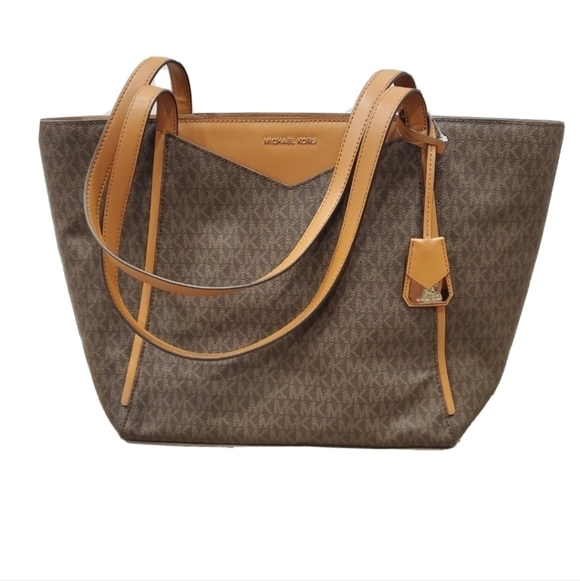 Michael Kors Handbags - NEW Michael Kors Witney Signature Brown Tote Bag